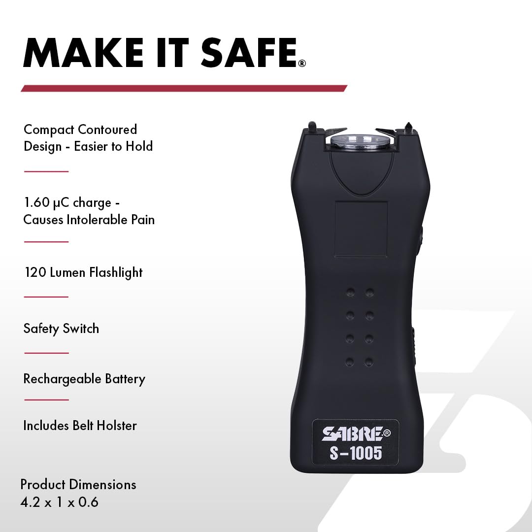 Agile Reliable Self Defence Kit -  Stun Gun - Pepper Spray - 120-lumen LED Flashlight Value Package