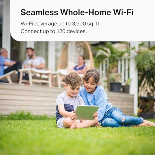 TP-Link Deco S4 Mesh AC1900 WiFi System - Up to 5,500 Sq.ft. Coverage, Replaces WiFi Router and Extender, Gigabit Ports, Works with Alexa, Deco S4(3-Pack)