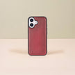 Leathere iPhone 17 Wallet Case – Red Edition - New York