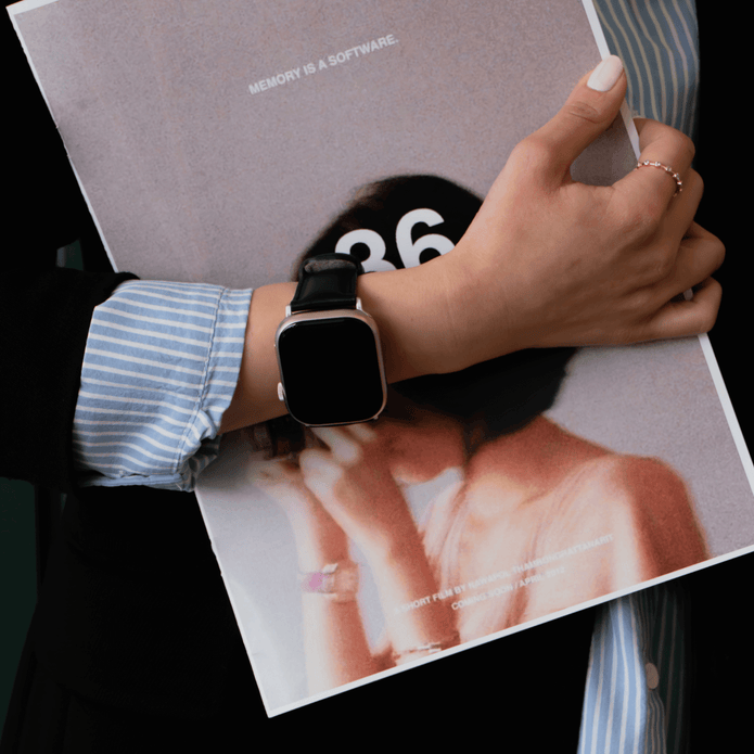 Luxury Double Wrap Dark Pink Leather Apple Watch Band - San Diego