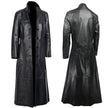 Plus Size Leather Jacket Motorcycle Men's Duster Fur Coat