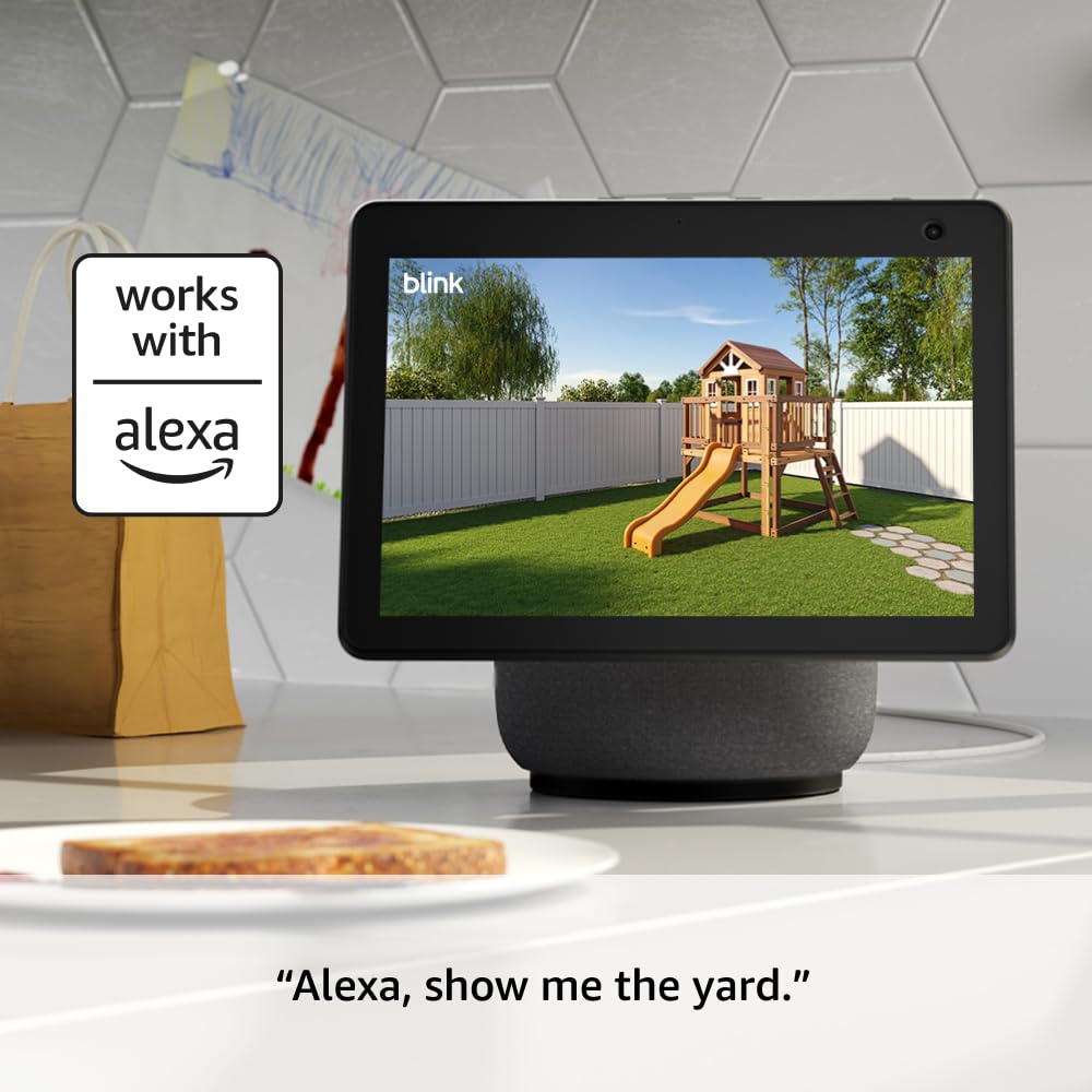 Blink Outdoor 4 (newest model), Wireless smart security camera, two-year battery, 1080p HD day and infrared night live view, two-way talk – 2 camera system