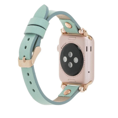 Apple Watch Mint Green Leather Strap - Detroit