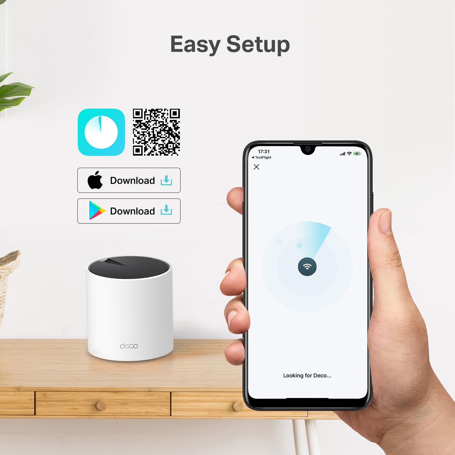 TP-Link Deco S4 Mesh AC1900 WiFi System - Up to 5,500 Sq.ft. Coverage, Replaces WiFi Router and Extender, Gigabit Ports, Works with Alexa, Deco S4(3-Pack)
