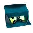 Luxury Leather Sunglasses Case - Dark blue - Louisville