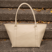 The Leathere New York Tote - Beige