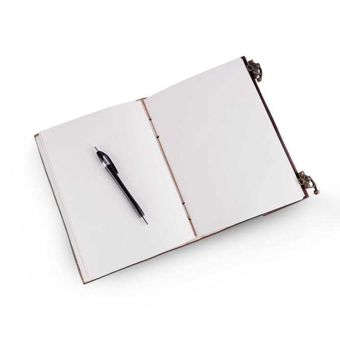 Dark Brown 7 Stones Leather Diary