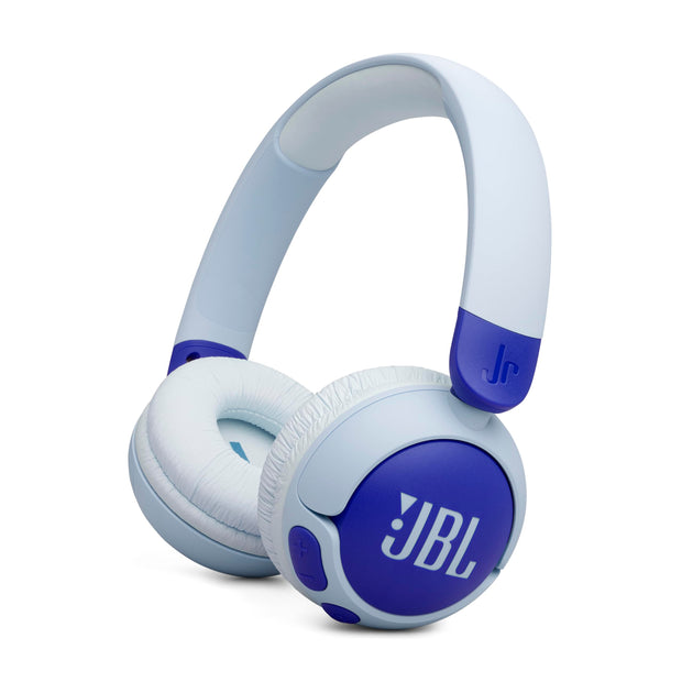 JBL Junior 320BT - Wireless on-Ear Kids Headphones Safe Sound (<85dB), Fit for Kids, Parental Control with Customizable Volume & Playtime and 50Hr Battery Life (Blue)