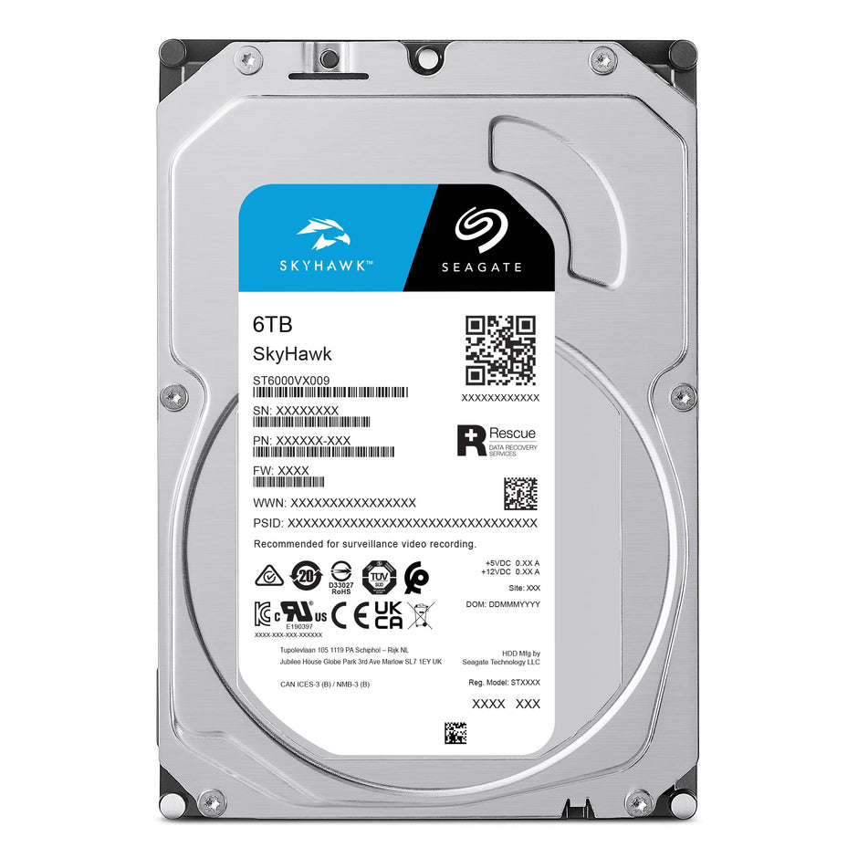 Seagate Skyhawk AI 8TB Video Internal Hard Drive HDD – 3.5 Inch SATA 6Gb/s 256MB Cache for DVR NVR Security Camera System with in-house Rescue Services (ST8000VEZ01)