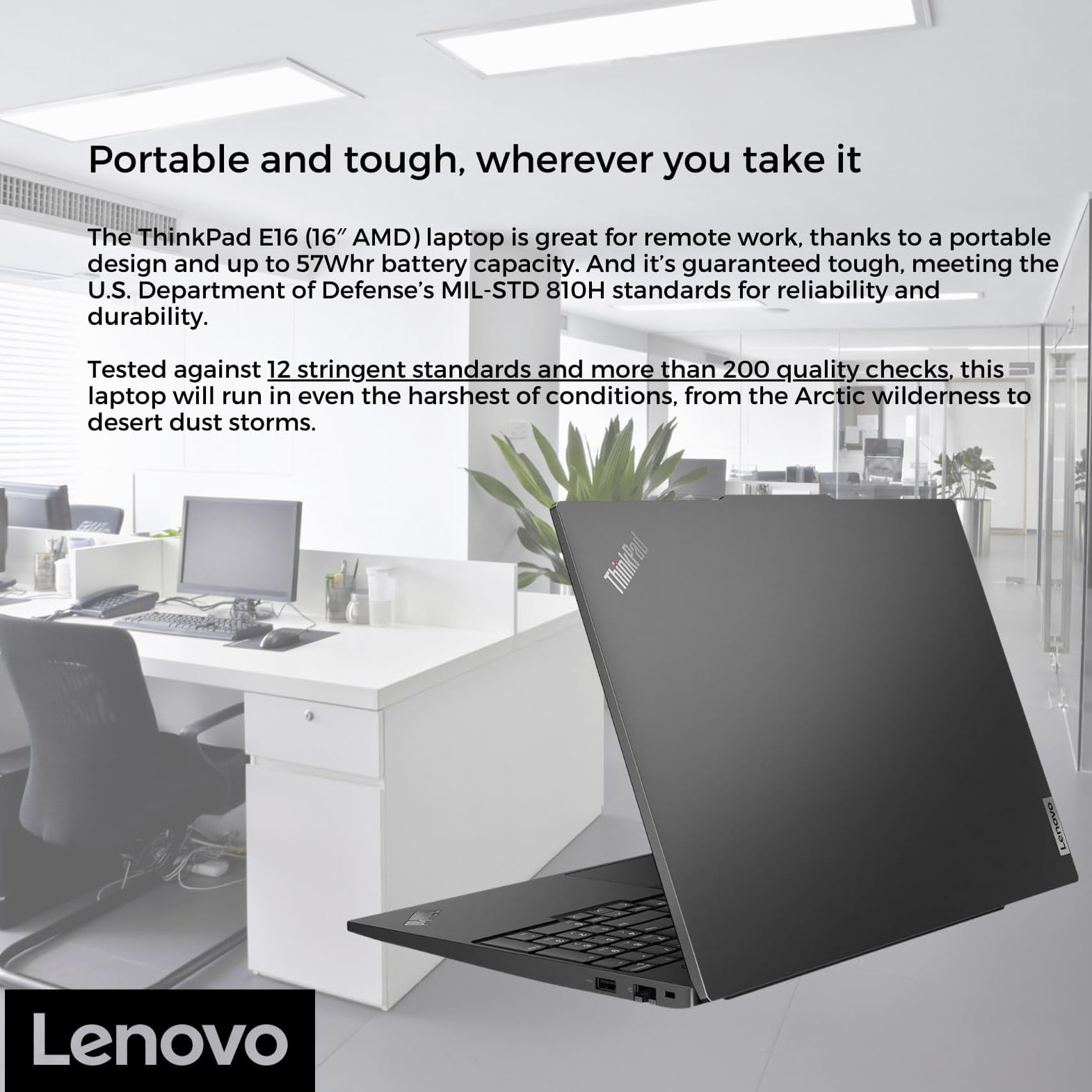 Lenovo ThinkPad E16 G2 Business Laptop Computer, 16