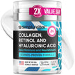 SimplyVital Collagen, Retinol & Hyaluronic Acid Cream - Anti-Aging Face Moisturizer for Face, Firming Skin Care Neck & Décolleté - Made in USA, Daily Moisturizer Face Cream Day & Night - 1.7 fl.oz.