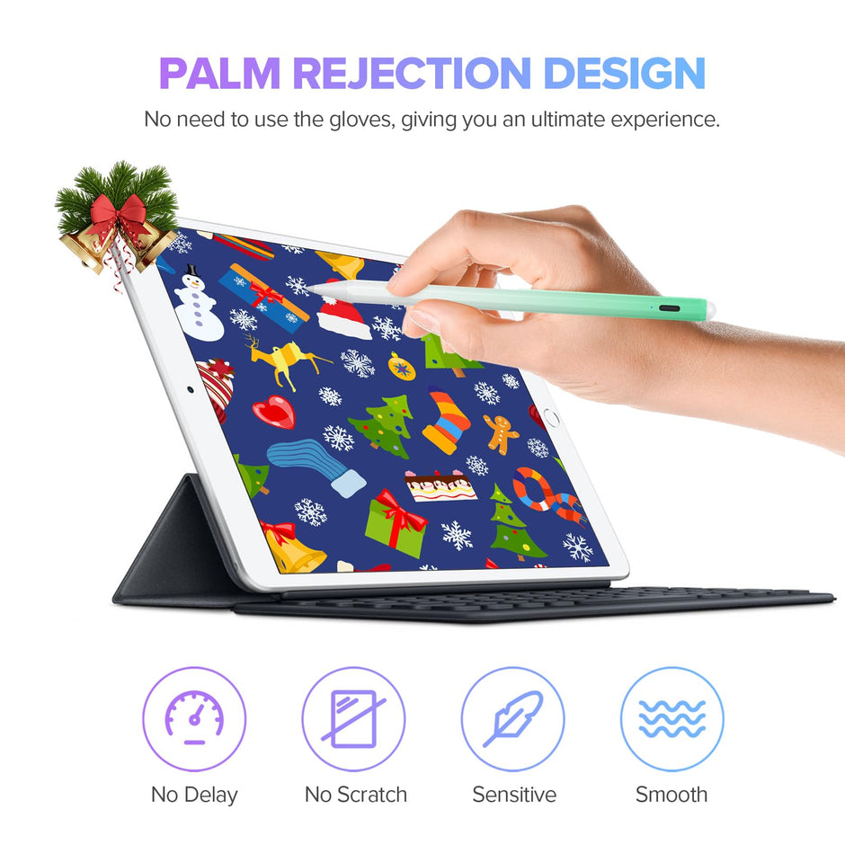 Stylus Pen for iPad 6th-11th Generation-2X Fast Charge Active Pencil Compatible with 2018-2025 Apple iPad Pro 11"/12.9"/M4, iPad Air 3/4/5/M2/M3,iPad mini 5/6 Gen-White