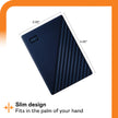 WD 6TB My Passport, Portable External Hard Drive, Blue, Backup Software with Defense Against ransomware, and Password Protection, USB 3.1/USB 3.0 Compatible - WDBR9S0060BBL-WESN