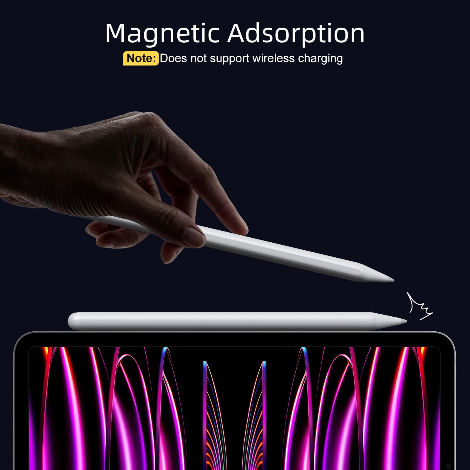 Stylus Pen for iPad 6th-11th Generation-2X Fast Charge Active Pencil Compatible with 2018-2025 Apple iPad Pro 11