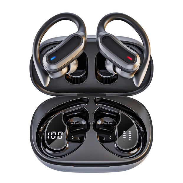 Wireless Earbuds, Bluetooth 5.4 Headphones, True Wireless Stereo Earphones with IPX7 Waterproof, Noise Cancelling Mic, Fast Charging and Comfort Fit Ear Buds for Sports/Workouts - Black