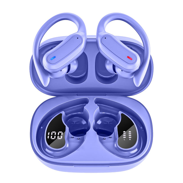Wireless Earbuds, Bluetooth 5.4 Headphones, True Wireless Stereo Earphones with IPX7 Waterproof, Noise Cancelling Mic, Fast Charging and Comfort Fit Ear Buds for Sports/Workouts - Black