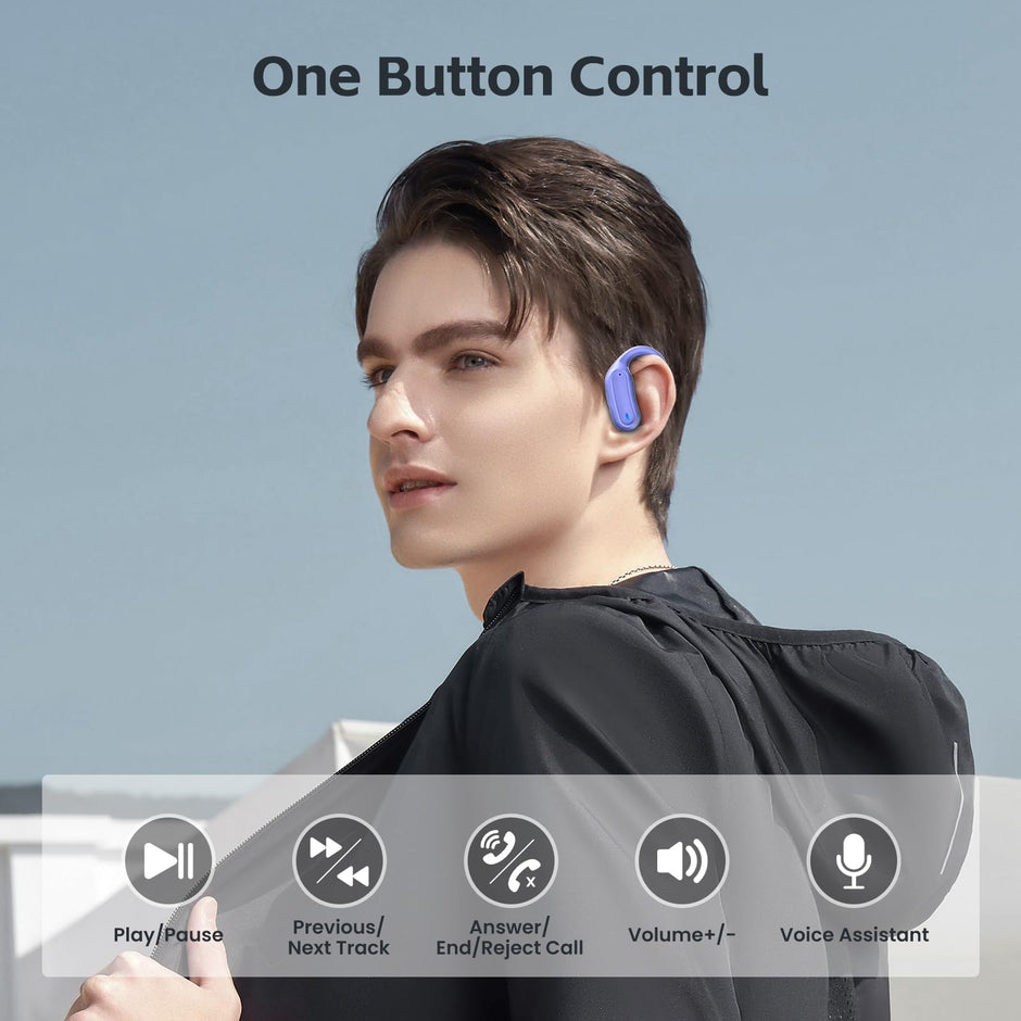 Wireless Earbuds, Bluetooth 5.4 Headphones, True Wireless Stereo Earphones with IPX7 Waterproof, Noise Cancelling Mic, Fast Charging and Comfort Fit Ear Buds for Sports/Workouts - Black