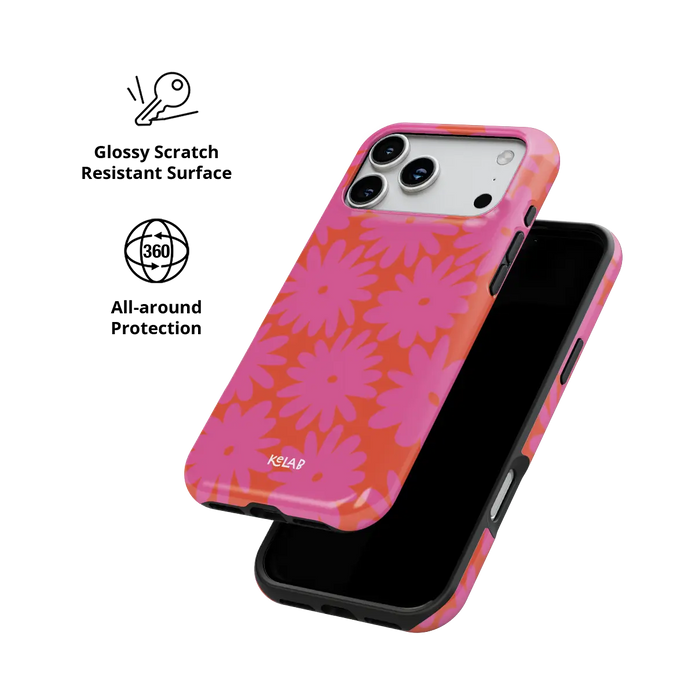 Sunflare Daisy | Pink Daisy Floral iPhone Case