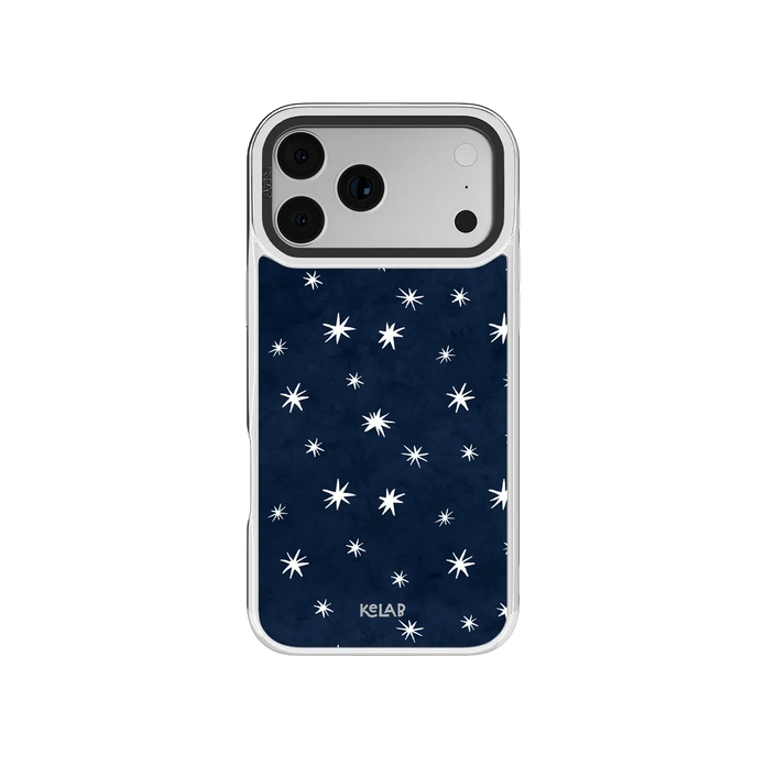 Starglimmer | Deep Blue Hand-Drawn Celestial Star iPhone Case