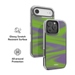 Purple Haze | Y2K Neon Green Abstract Wave iPhone Case