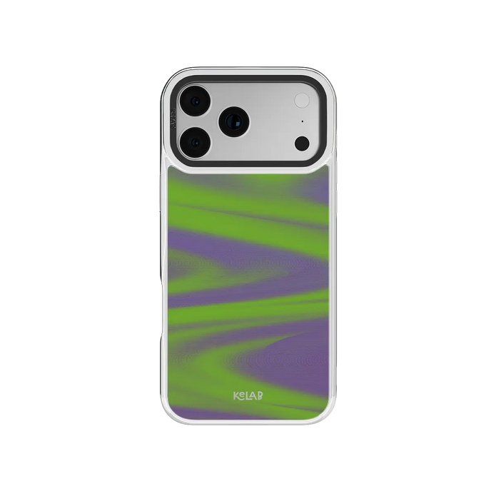 Purple Haze | Y2K Neon Green Abstract Wave iPhone Case