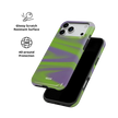 Purple Haze | Y2K Neon Green Abstract Wave iPhone Case