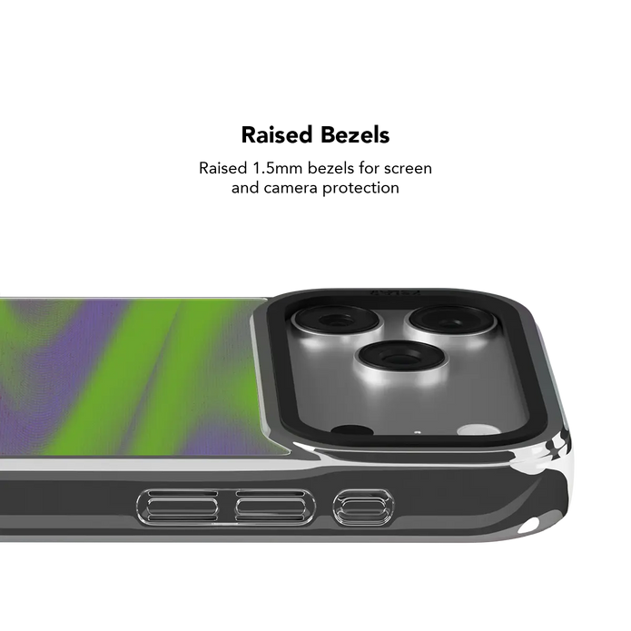 Purple Haze | Y2K Neon Green Abstract Wave iPhone Case