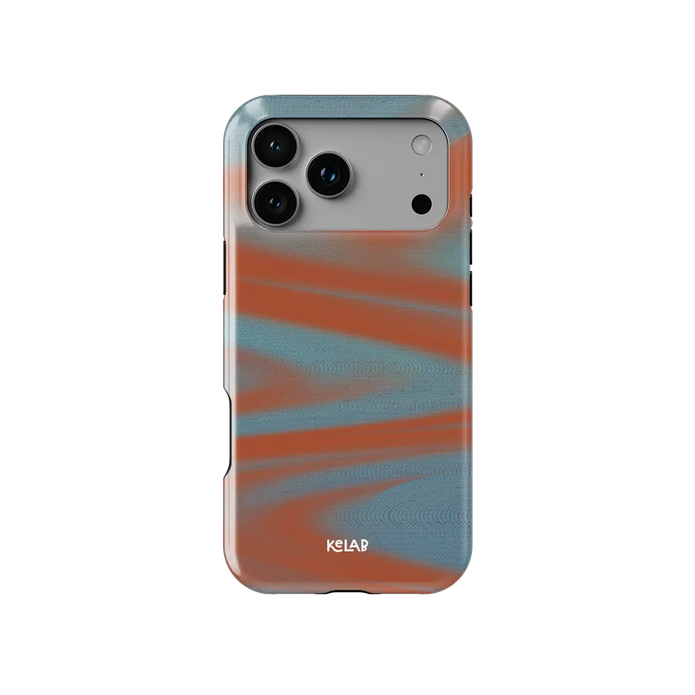 Aalto | Y2K Orange Abstract Wave iPhone Case