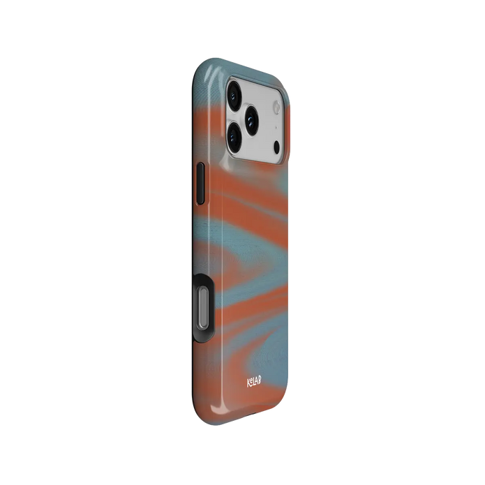 Aalto | Y2K Orange Abstract Wave iPhone Case