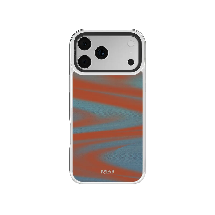 Aalto | Y2K Orange Abstract Wave iPhone Case