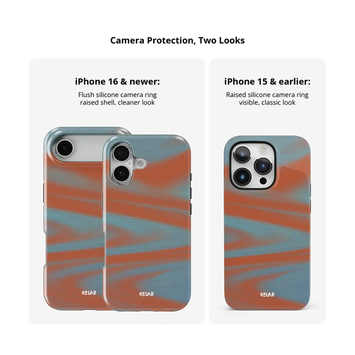 Aalto | Y2K Orange Abstract Wave iPhone Case