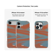 Aalto | Y2K Orange Abstract Wave iPhone Case