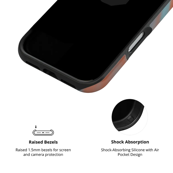 Aalto | Y2K Orange Abstract Wave iPhone Case