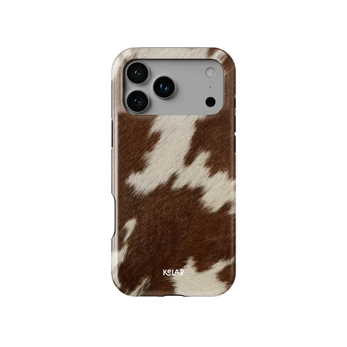 Rodeo Drive | Brown & White Cow Print iPhone Case