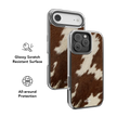 Rodeo Drive | Brown & White Cow Print iPhone Case