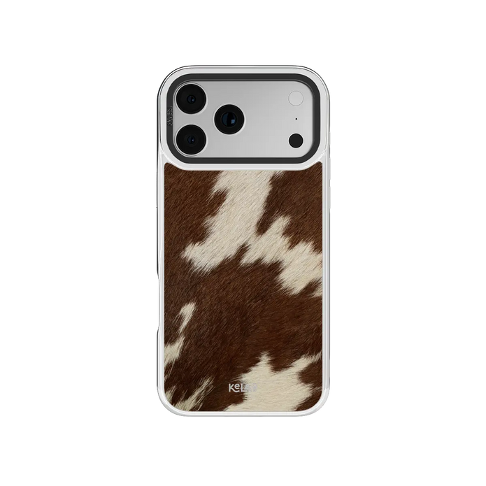Rodeo Drive | Brown & White Cow Print iPhone Case