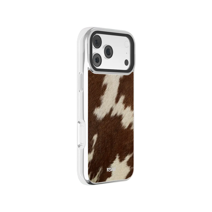 Rodeo Drive | Brown & White Cow Print iPhone Case