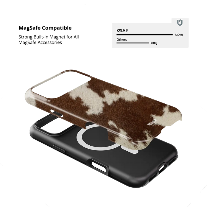 Rodeo Drive | Brown & White Cow Print iPhone Case