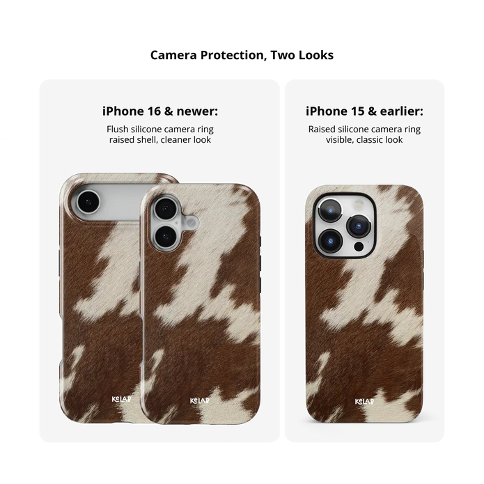 Rodeo Drive | Brown & White Cow Print iPhone Case