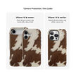 Rodeo Drive | Brown & White Cow Print iPhone Case