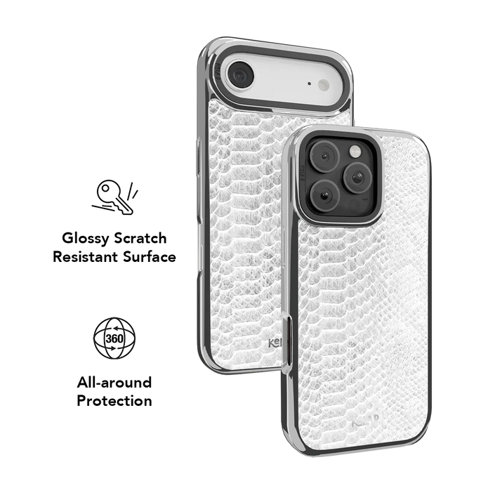 White Venom | Snake Skin Print iPhone Case
