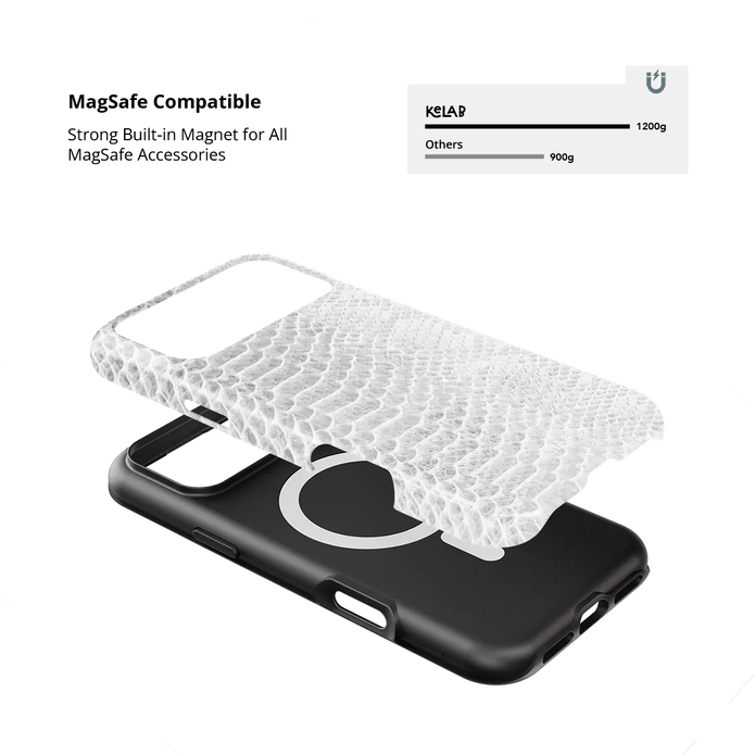 White Venom | Snake Skin Print iPhone Case