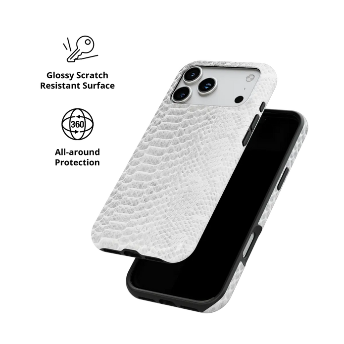 White Venom | Snake Skin Print iPhone Case
