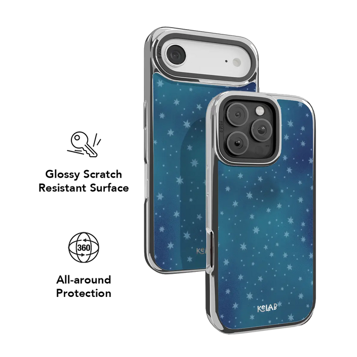 Moon Mist | Starry Midnight Blue iPhone Case