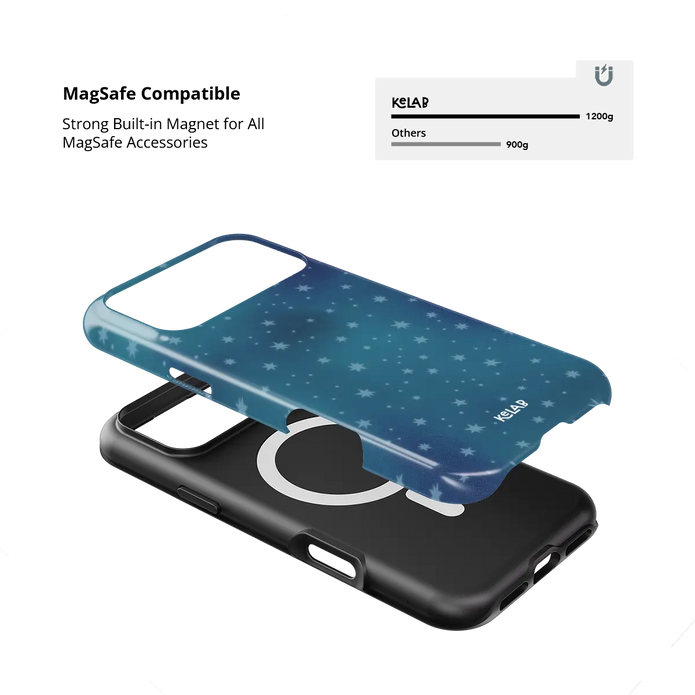 Moon Mist | Starry Midnight Blue iPhone Case