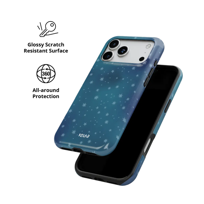 Moon Mist | Starry Midnight Blue iPhone Case