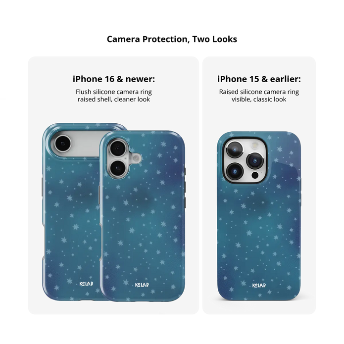 Moon Mist | Starry Midnight Blue iPhone Case