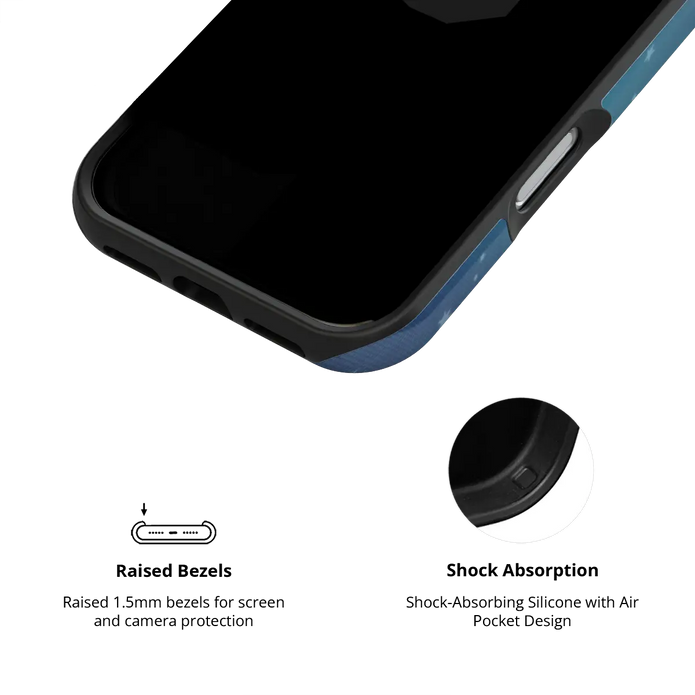 Moon Mist | Starry Midnight Blue iPhone Case