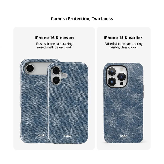Denim Tree | Blue Patterned iPhone Case