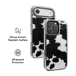 Cow Bell | Black & White Cow Print iPhone Case